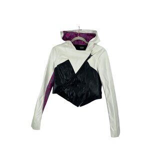 Marvel By Her Universe Spider-Gwen Cosplay Hoodie Jacket White Black/Pink S Wome